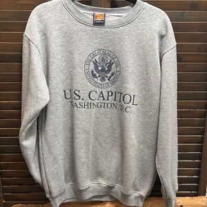 ipsy Gray U.S. Capitol Crewneck Sweatshirt